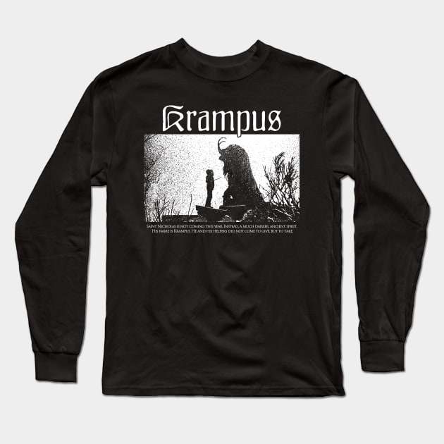 Krampus Long Sleeve T-Shirt by nickbaileydesigns